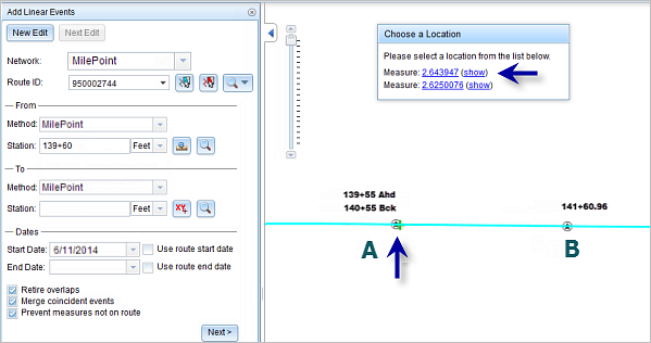 Selecting the first option